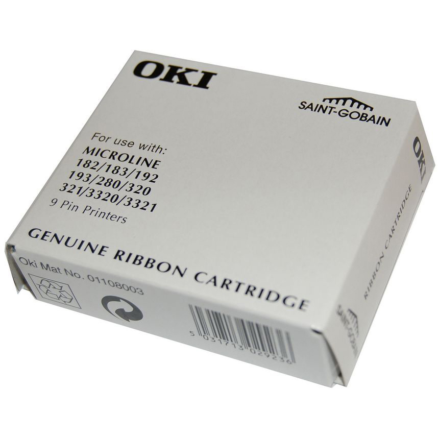 Original OKI 09002303 Black Fabric Ink Ribbon (09002303)
