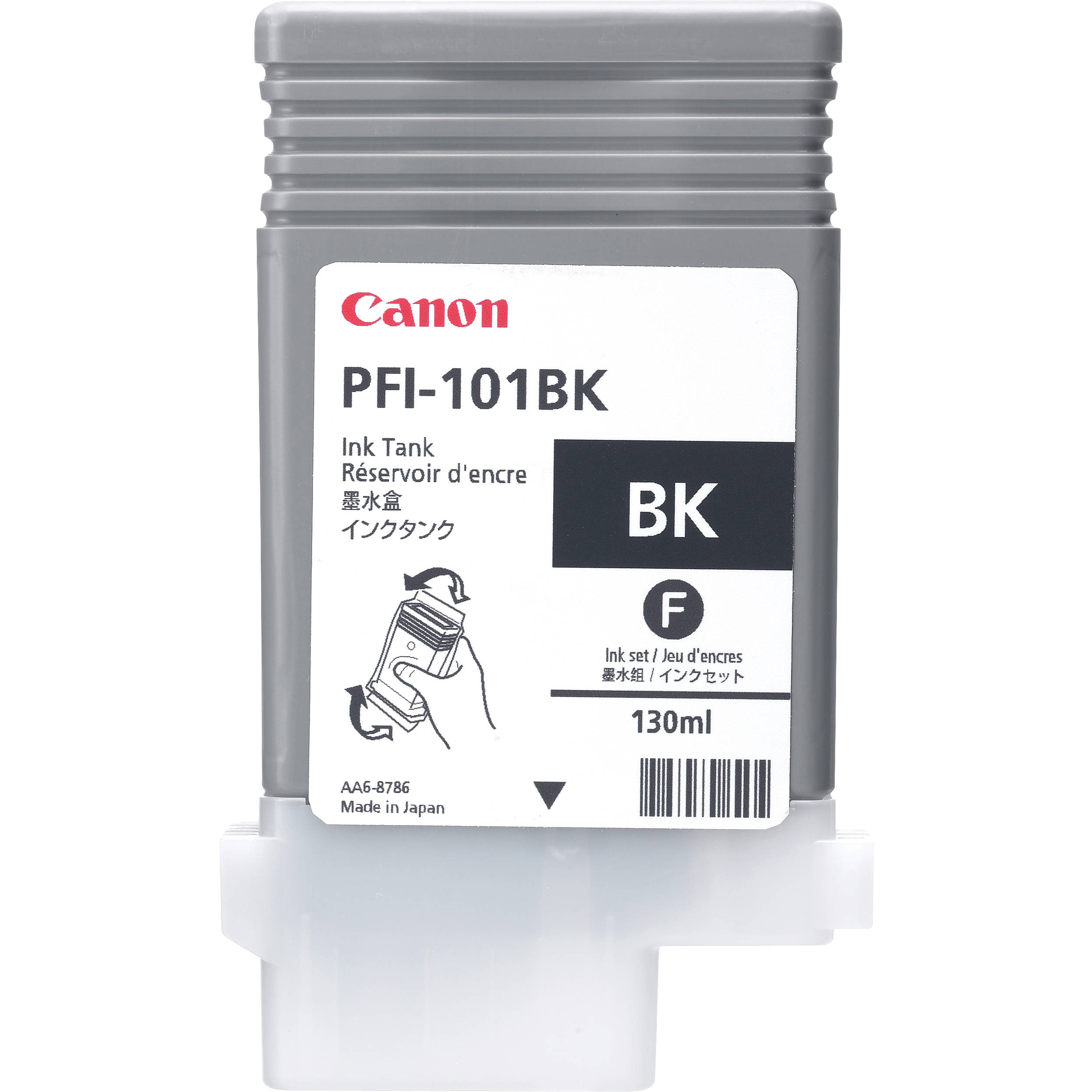 Original Canon PFI-101BK Black Ink Cartridge (0883B001AA)