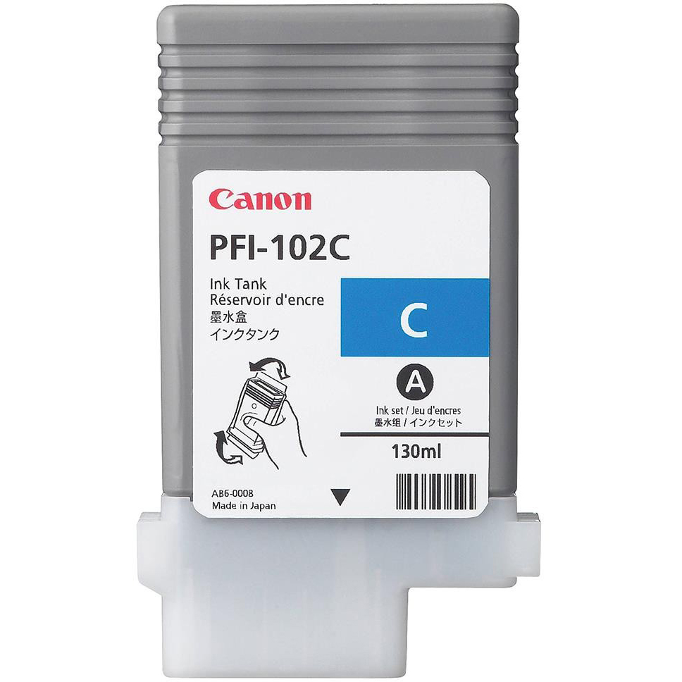 Original Canon PFI-102C Cyan Ink Cartridge (0896B001AA)