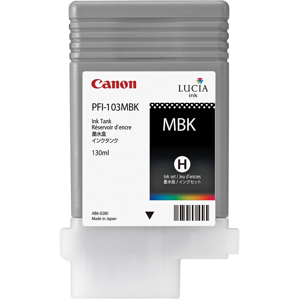 Original Canon PFI-103MBK Matte Black Ink Cartridge (2211B001AA)