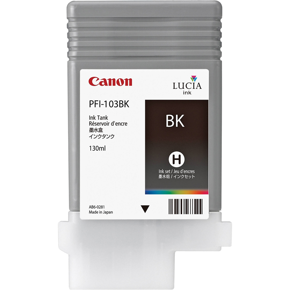 Original Canon PFI-103BK Black Ink Cartridge (2212B001AA)