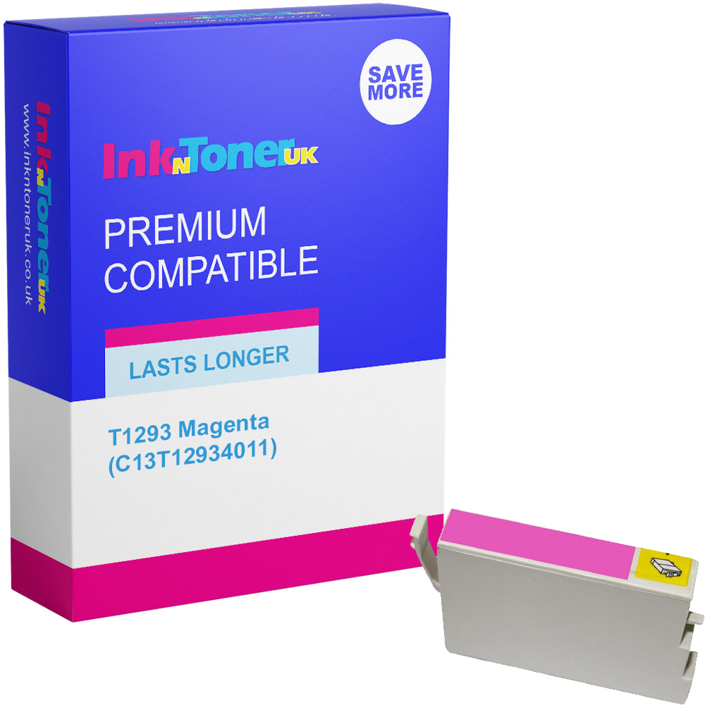Premium Compatible Epson T1293 Magenta Ink Cartridge (C13T12934011) Apple