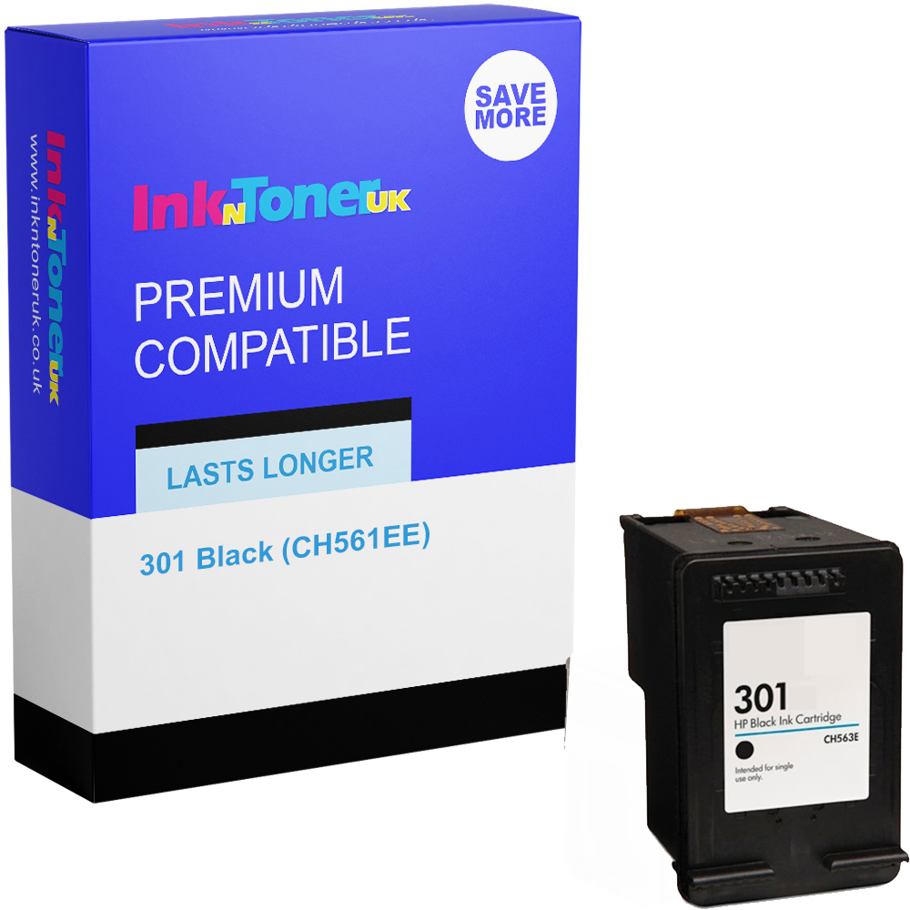 Premium Remanufactured HP 301 Black Ink Cartridge (CH561EE)
