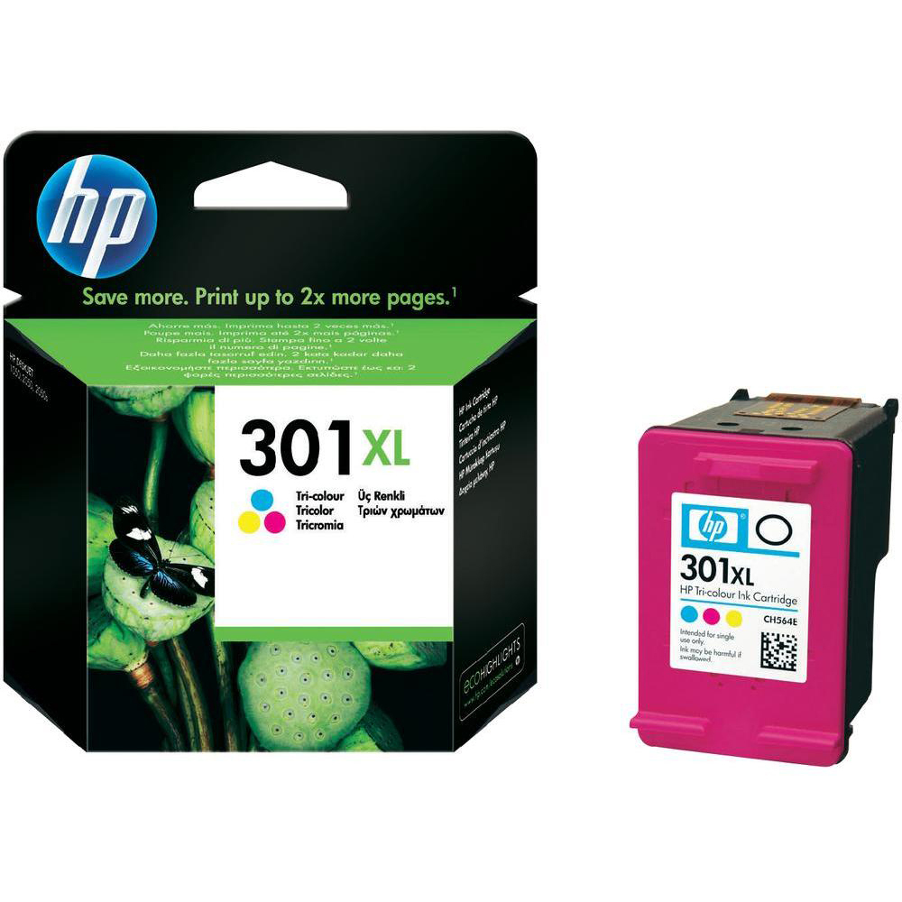 Original HP 301XL Colour High Capacity Ink Cartridge (CH564EE)