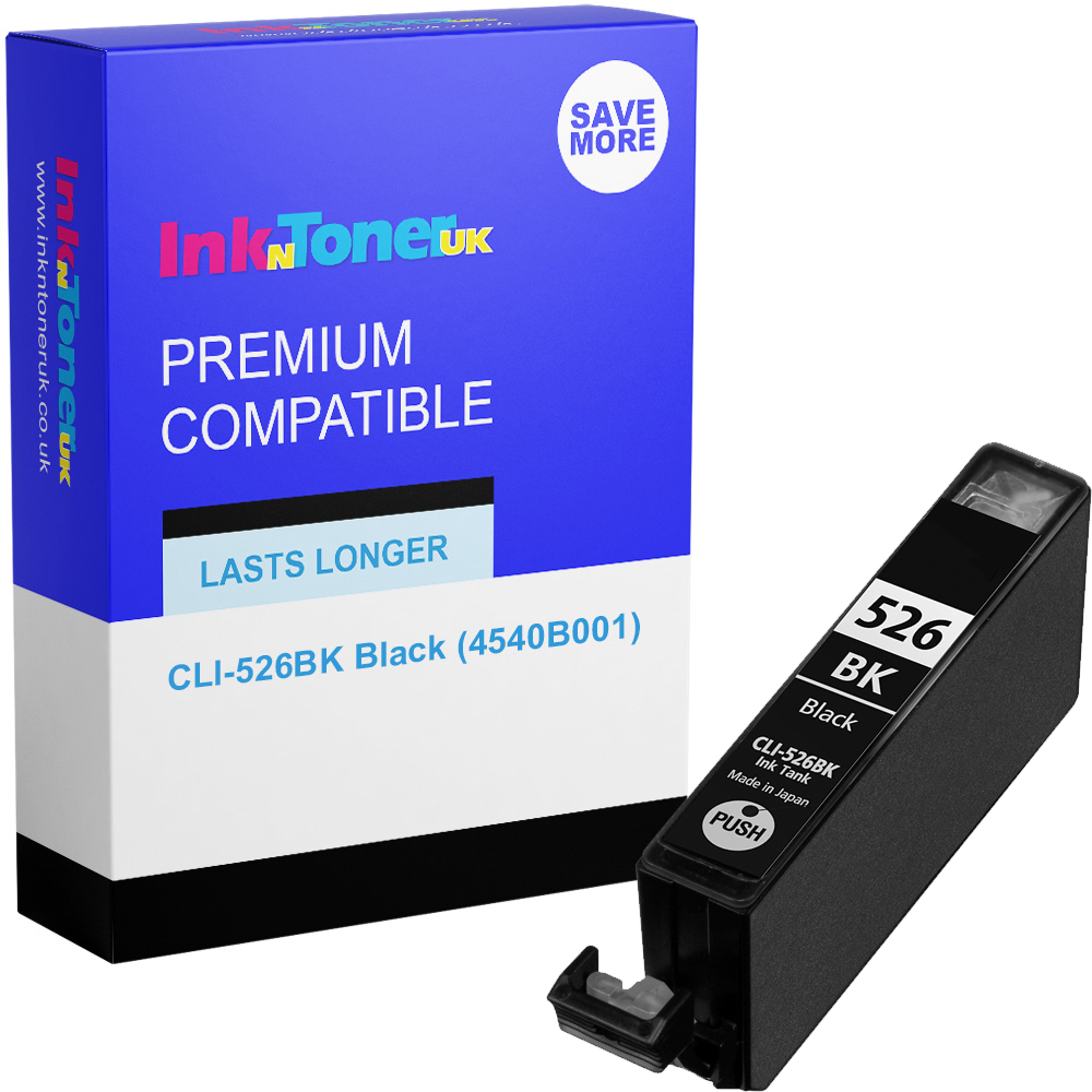 Premium Compatible Canon CLI-526BK Black Ink Cartridge (4540B001)