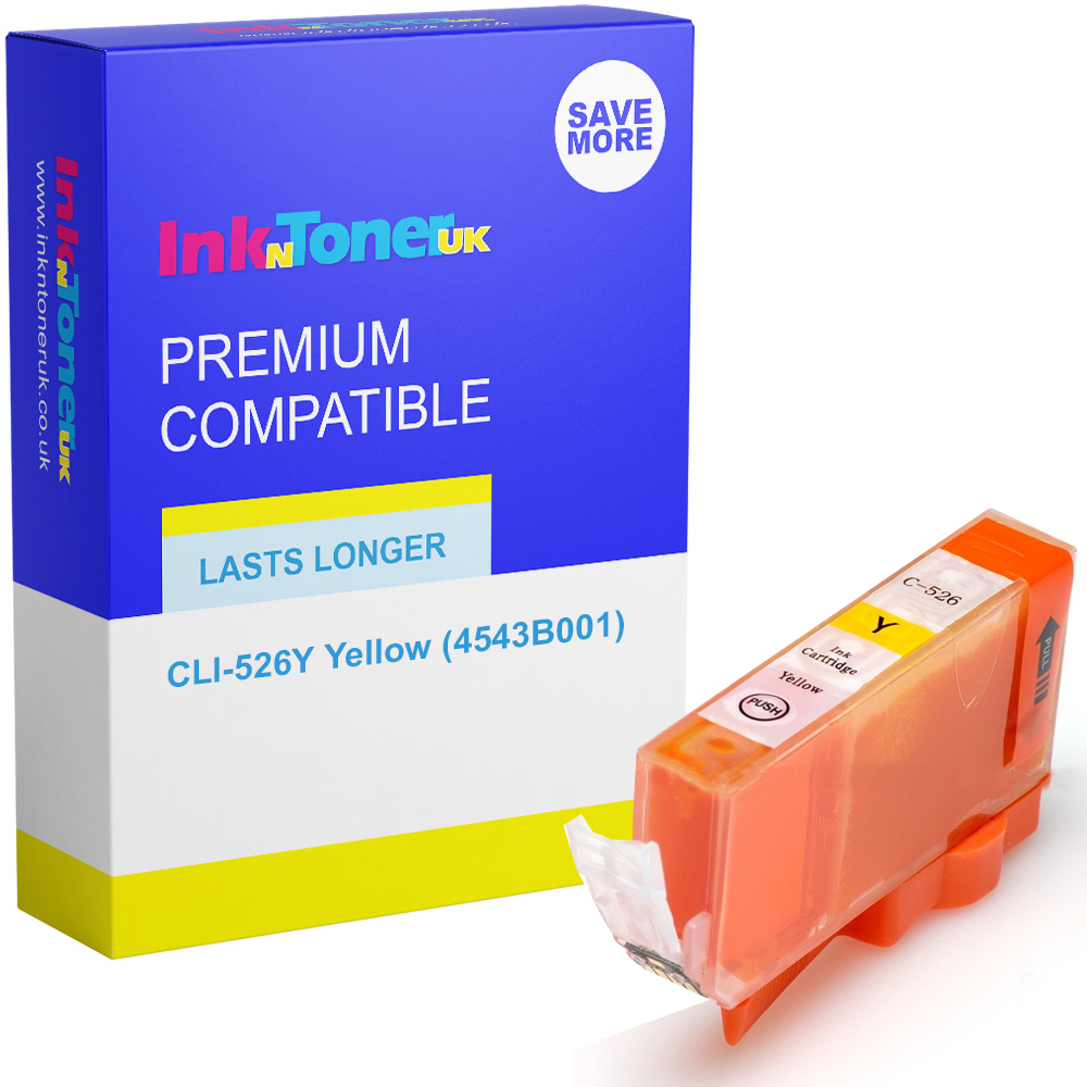 Premium Compatible Canon CLI-526Y Yellow Ink Cartridge (4543B001)