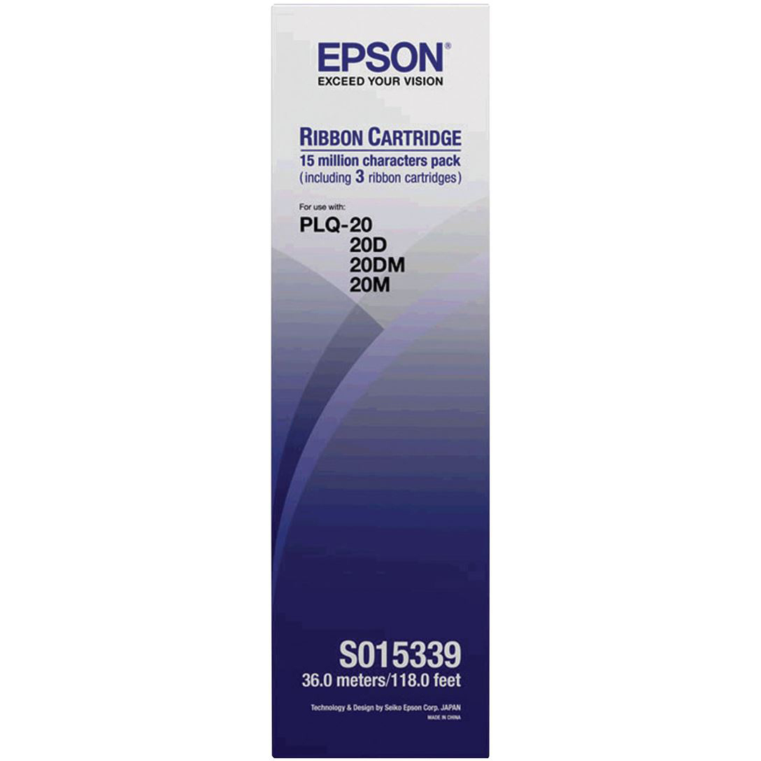 Original Epson S015339 Black Triple Pack Ribbons (C13S015339)