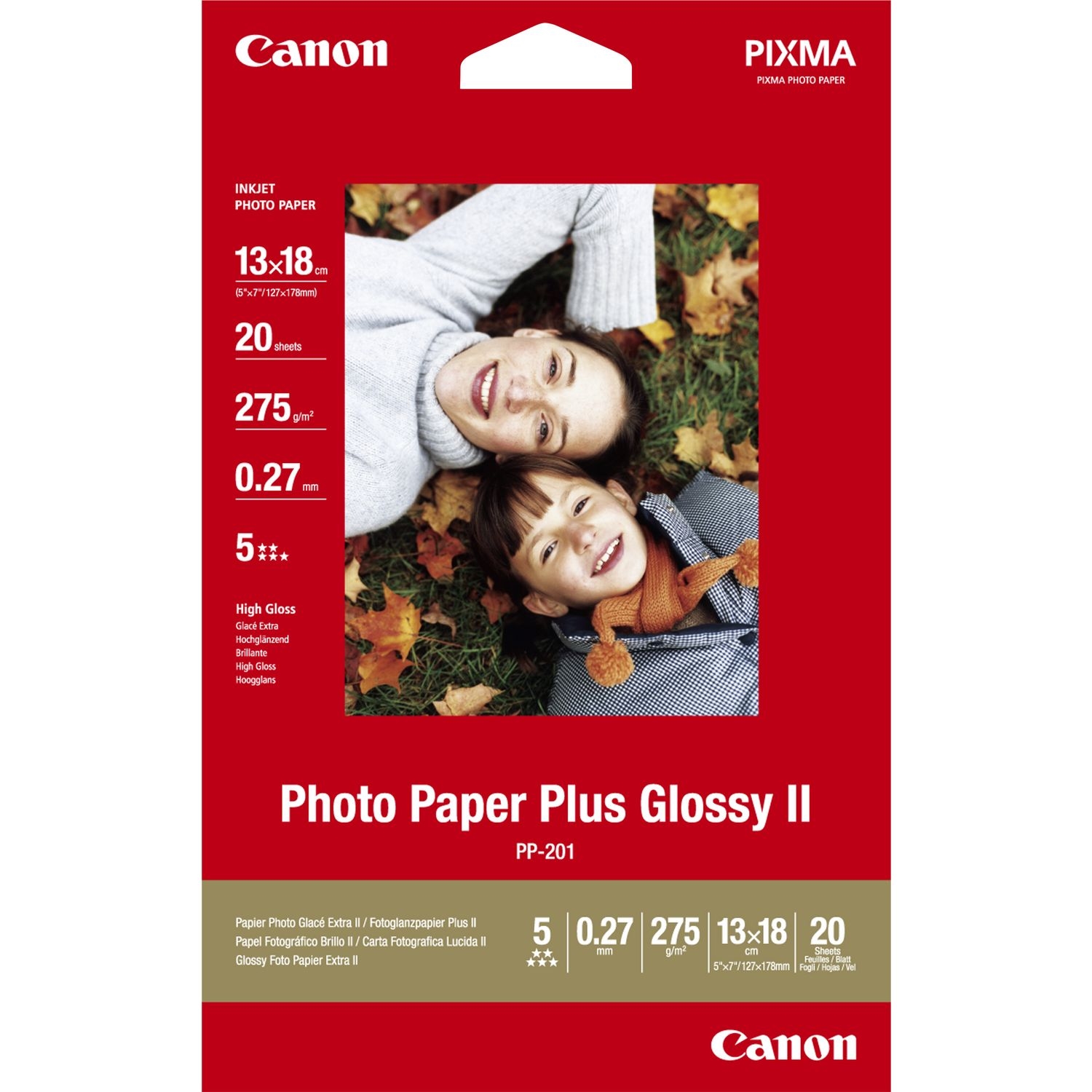 Original Canon PP-201 260gsm B6 Photo Paper Plus - 20 Sheets (2311B018)
