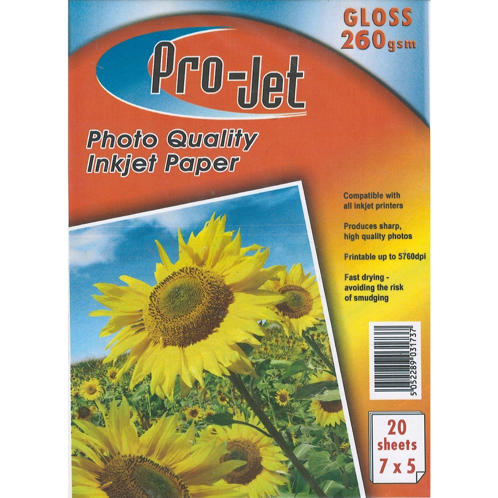 Original Pro-Jet Glossy B6 260gsm Photo Paper - 20 sheets