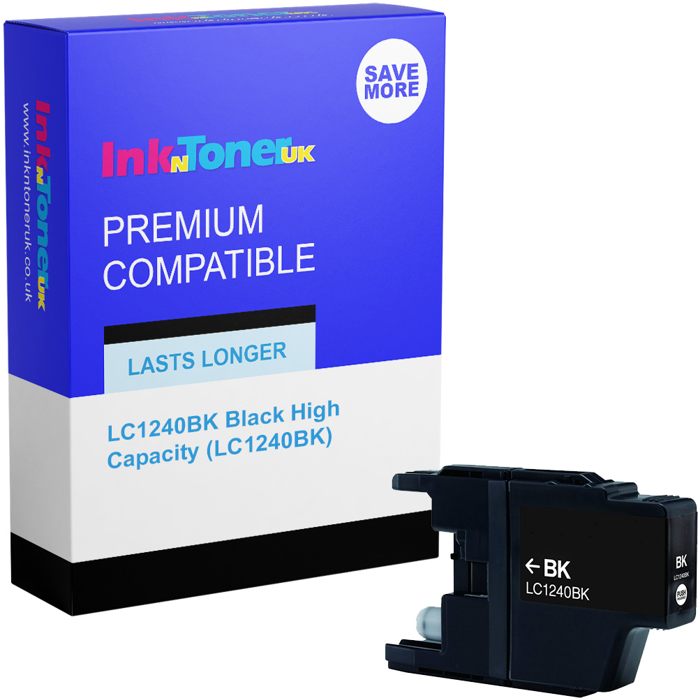 Premium Compatible Brother LC1240BK Black High Capacity Ink Cartridge (LC1240BK)