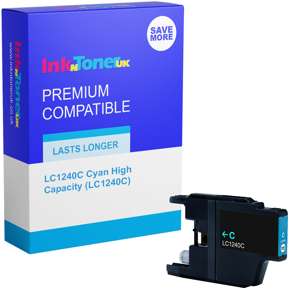 Premium Compatible Brother LC1240C Cyan High Capacity Ink Cartridge (LC1240C)