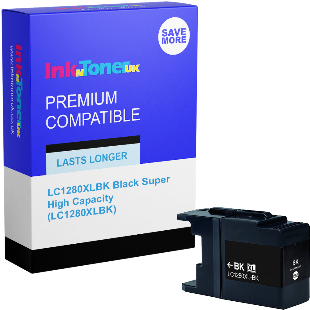 Premium Compatible Brother LC1280XLBK Black Super High Capacity Ink Cartridge (LC1280XLBK)