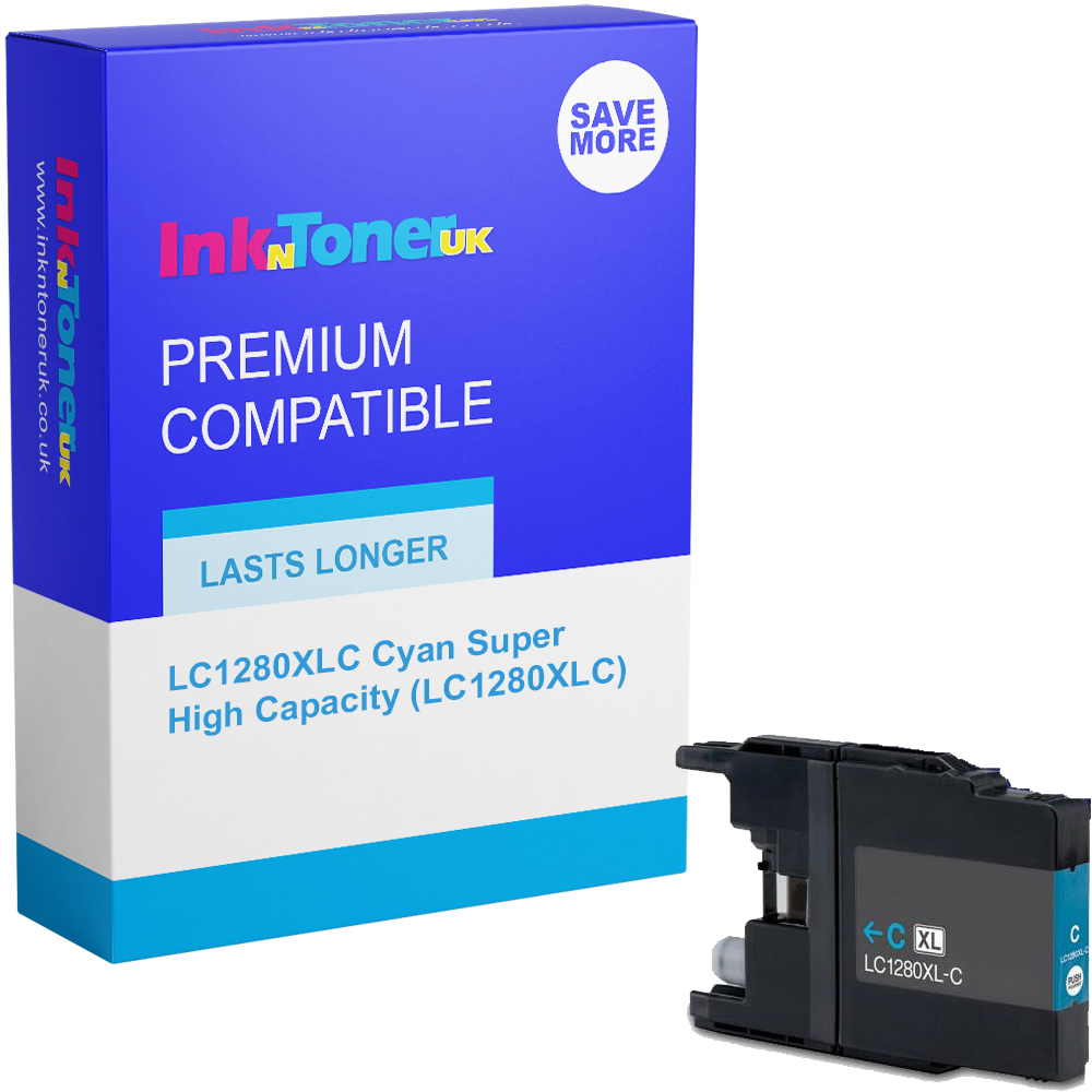 Premium Compatible Brother LC1280XLC Cyan Super High Capacity Ink Cartridge (LC1280XLC)