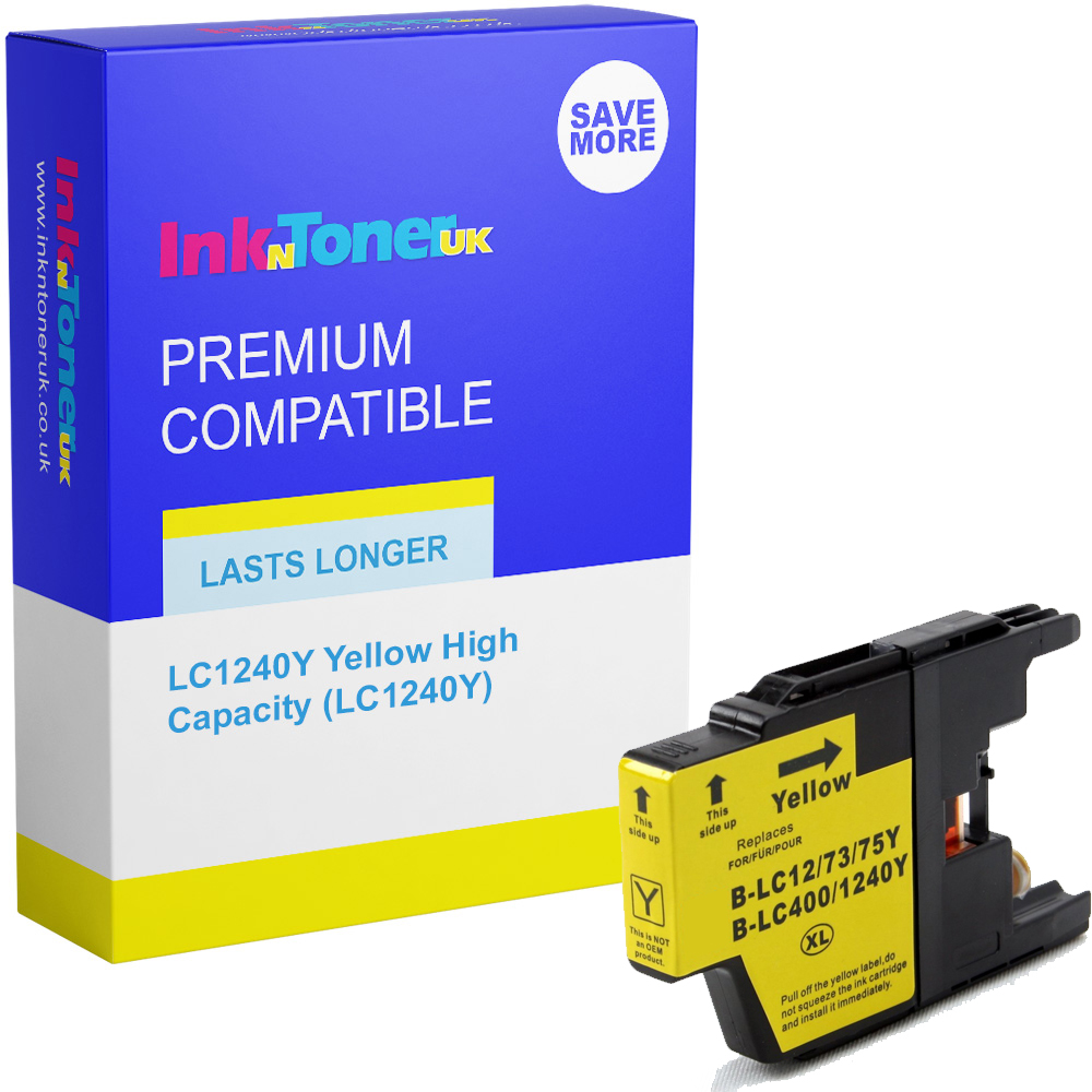 Premium Compatible Brother LC1240Y Yellow High Capacity Ink Cartridge (LC1240Y)