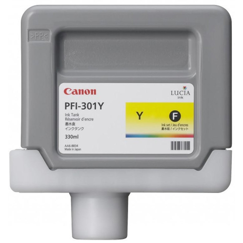 Original Canon PFI-301Y Yellow Ink Cartridge (1489B001AA)