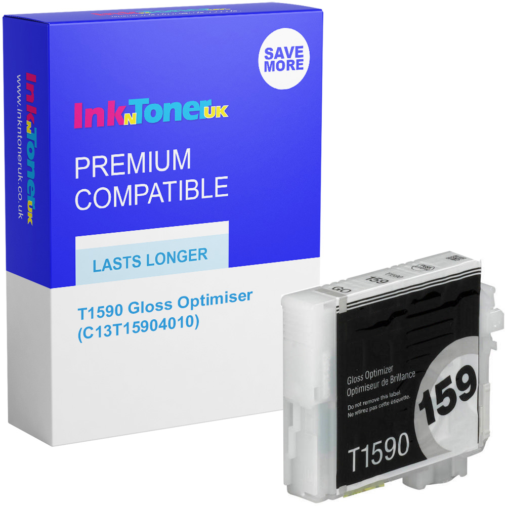 Premium Compatible Epson T1590 Gloss Optimiser Ink Cartridge (C13T15904010) Kingfisher