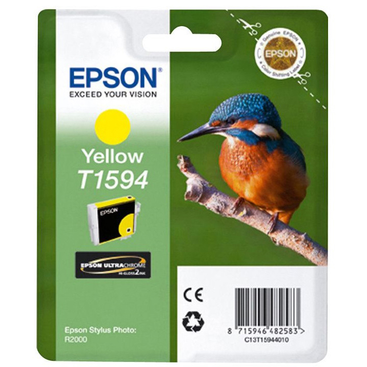 Original Epson T1594 Yellow Ink Cartridge (C13T15944010) Kingfisher