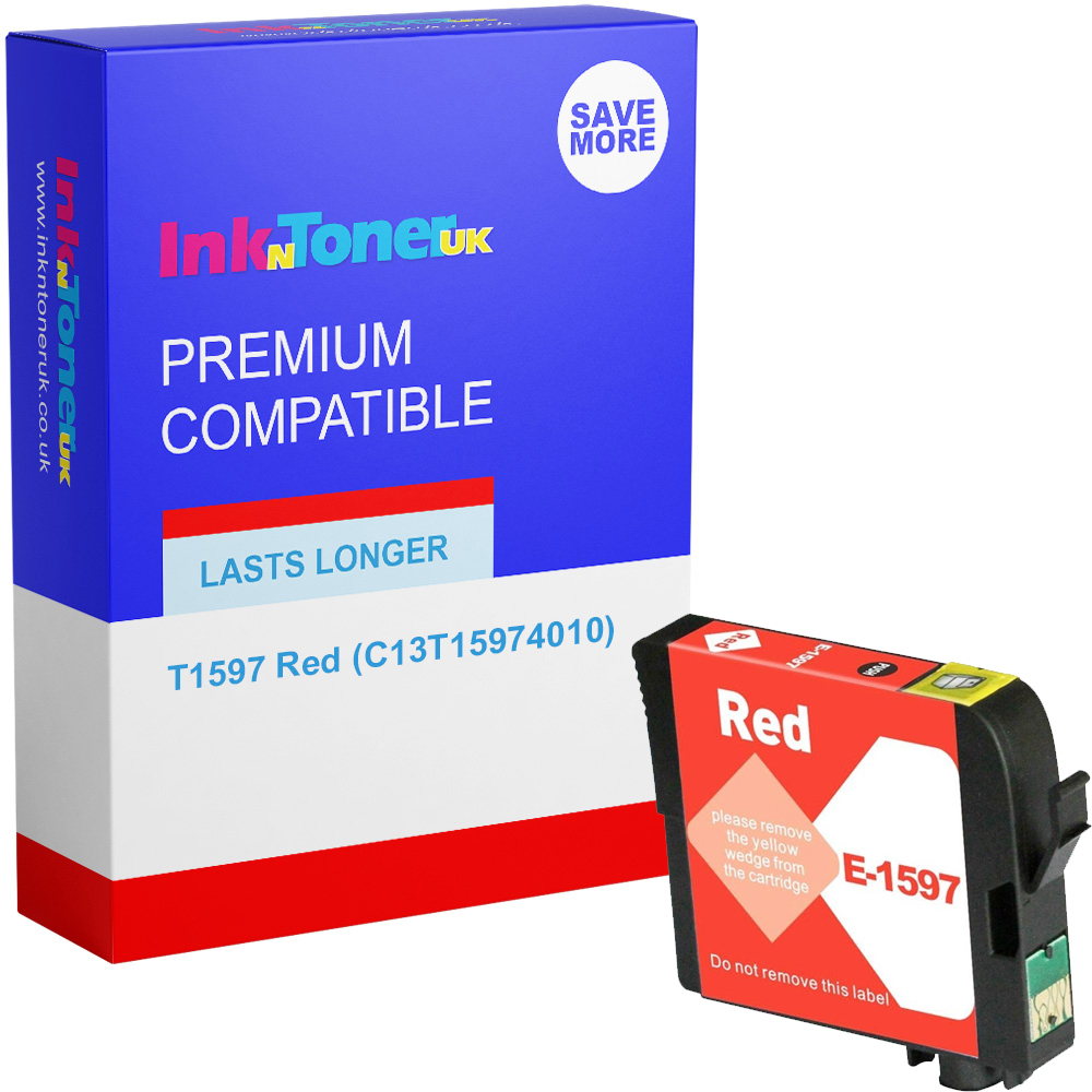 Premium Compatible Epson T1597 Red Ink Cartridge (C13T15974010) Kingfisher