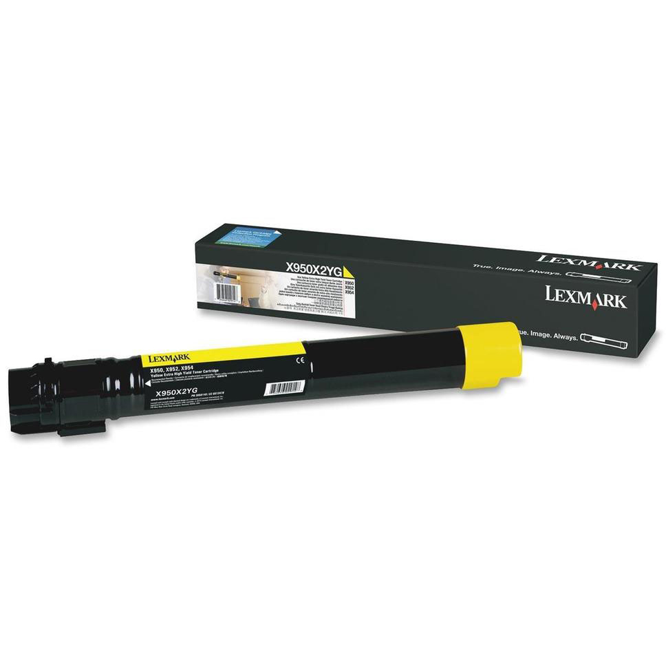Original Lexmark X950X2YG Yellow Extra High Capacity Toner Cartridge (X950X2YG)