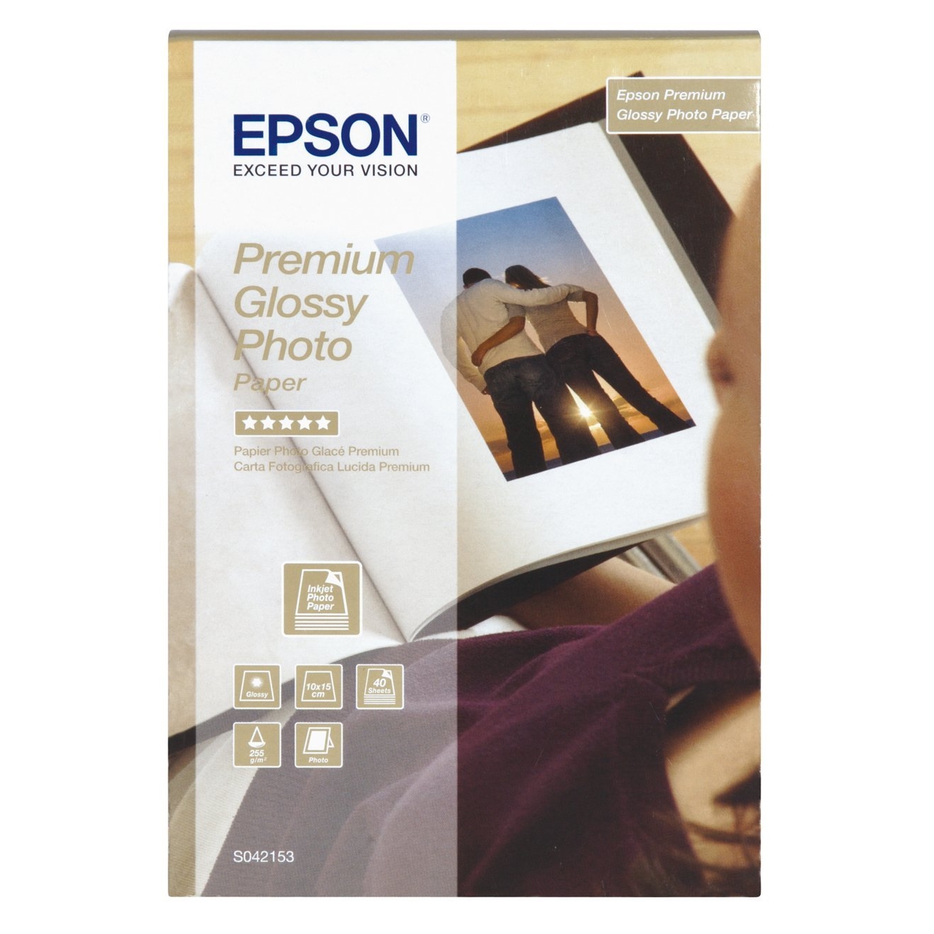 Original Epson S042153 200gsm A6 Photo Paper - 40 Sheets (C13S042153)