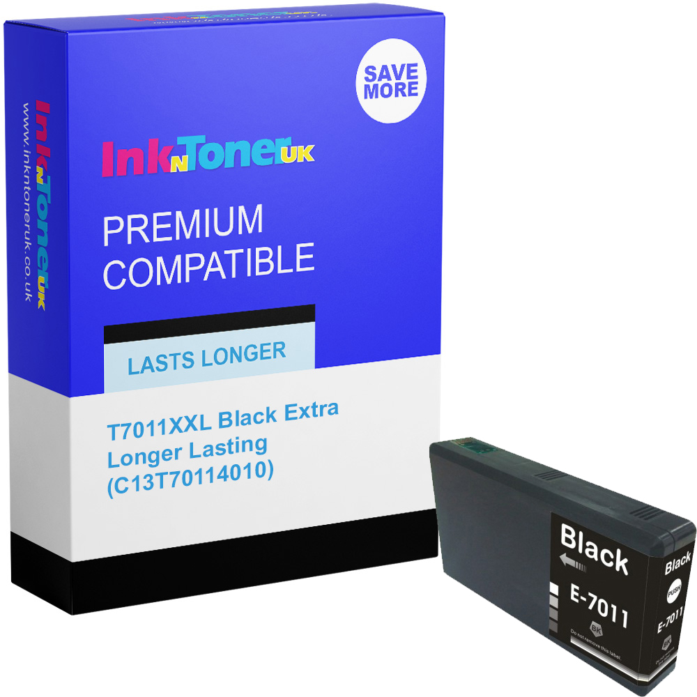 Premium Compatible Epson T7011XXL Black Extra Longer Lasting Ink Cartridge (C13T70114010)