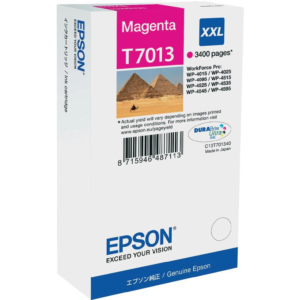 Original Epson T7013XXL Magenta Extra High Capacity Ink Cartridge (C13T70134010)
