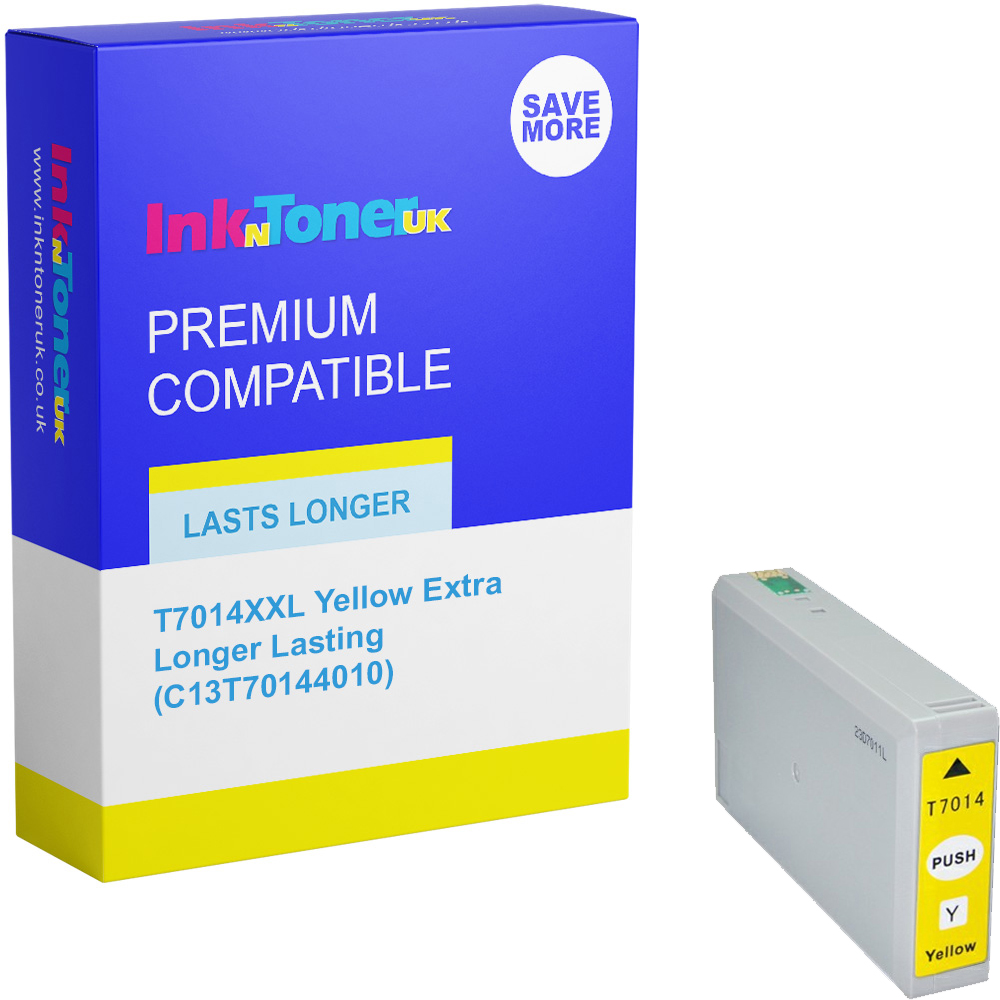 Premium Compatible Epson T7014XXL Yellow Extra Longer Lasting Ink Cartridge (C13T70144010)