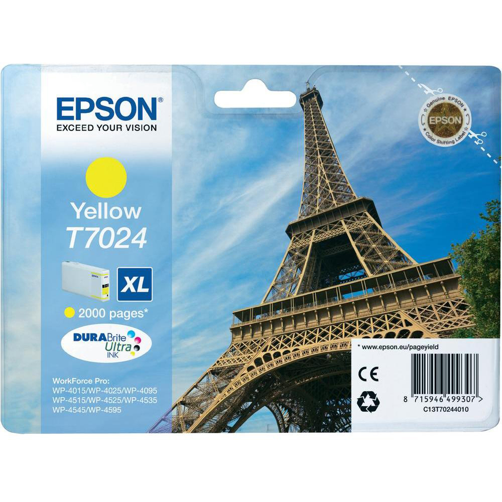 Original Epson T7024XL Yellow High Capacity Ink Cartridge (C13T70244010)