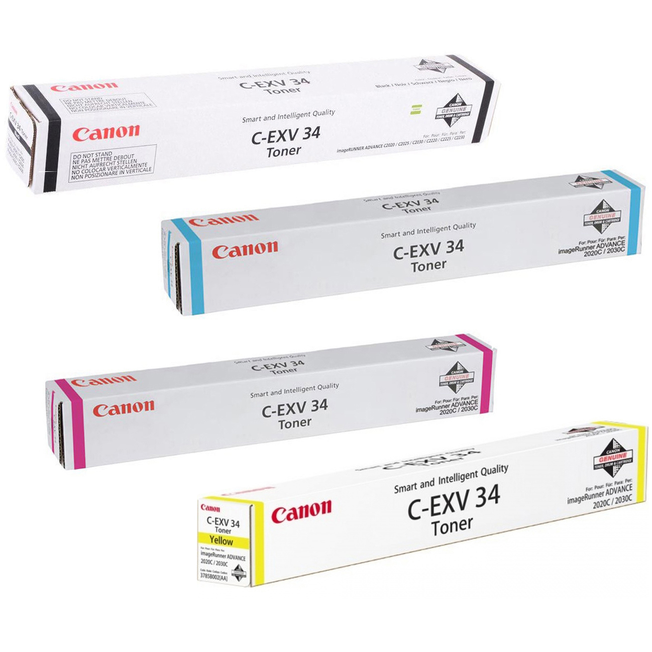 Original Canon C-EXV34 CMYK Multipack Toner Cartridges (3782B002/ 3783B002/ 3784B002/ 3785B002)