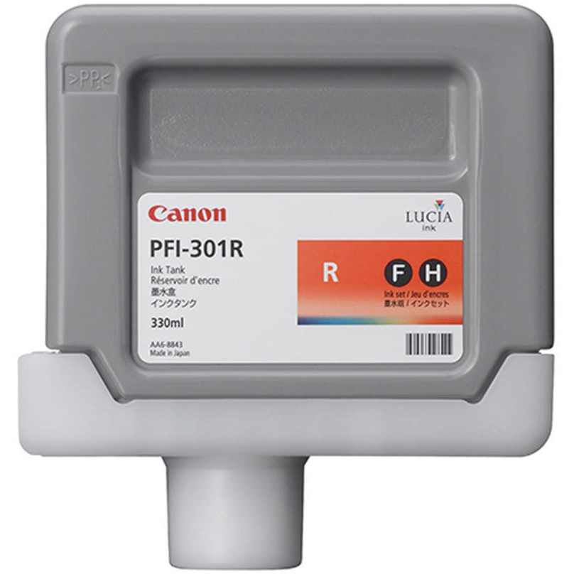 Original Canon PFI-301R Red Ink Cartridge (1492B001AA)