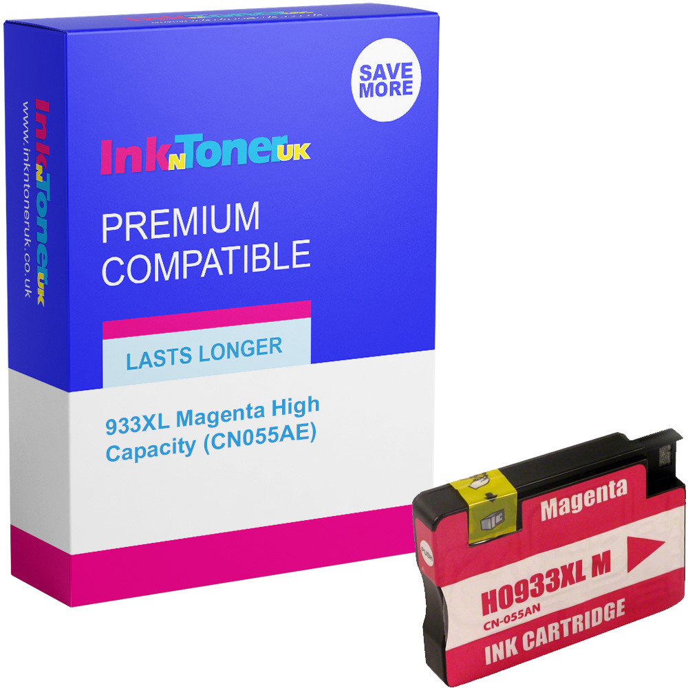 Premium Compatible HP 933XL Magenta High Capacity Ink Cartridge (CN055AE)