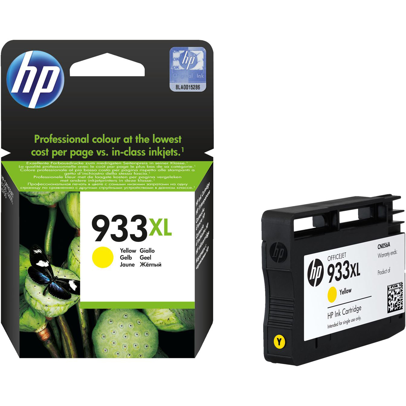 Original HP 933XL Yellow High Capacity Ink Cartridge (CN056AE)
