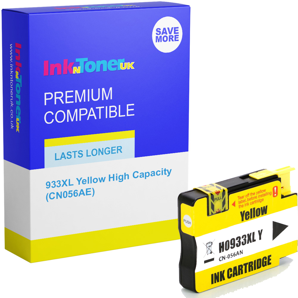 Premium Compatible HP 933XL Yellow High Capacity Ink Cartridge (CN056AE)