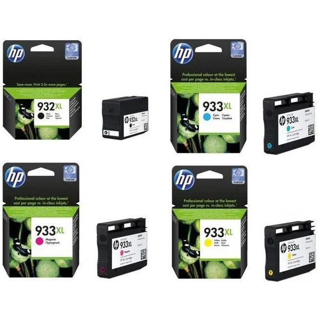 Original HP 932XL / 933XL CMYK Multipack High Capacity Ink Cartridges (CN053AE/ CN054AE/ CN055AE/ CN056AE)