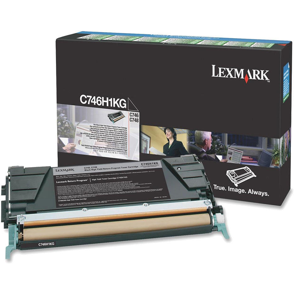 Original Lexmark C746H1KG Black High Capacity Toner Cartridge (C746H1KG)
