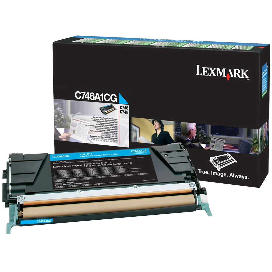 Original Lexmark X746A1CG Cyan Toner Cartridge (X746A1CG)