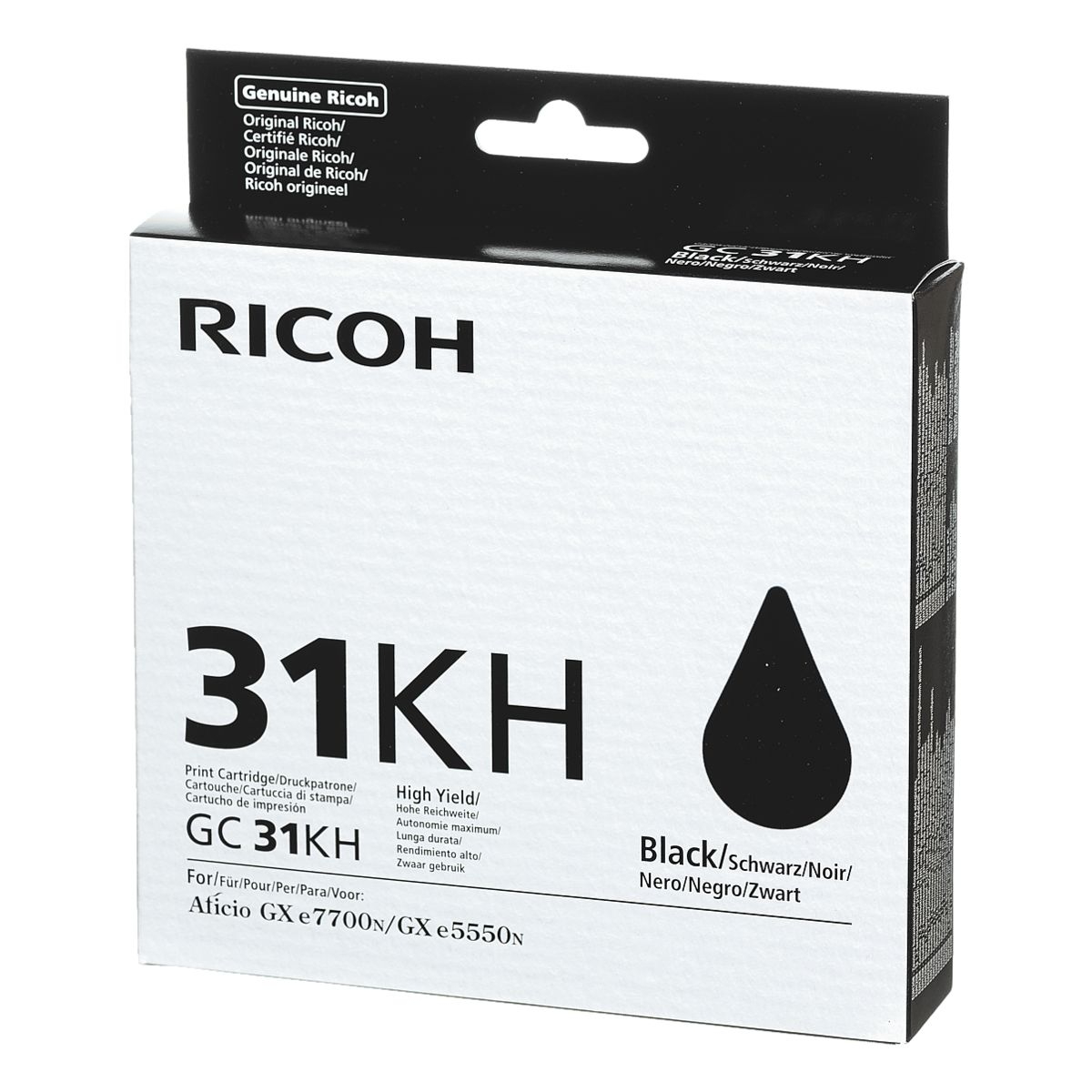 Original Ricoh GC31KH Black High Capacity Gel Ink Cartridge (405701)