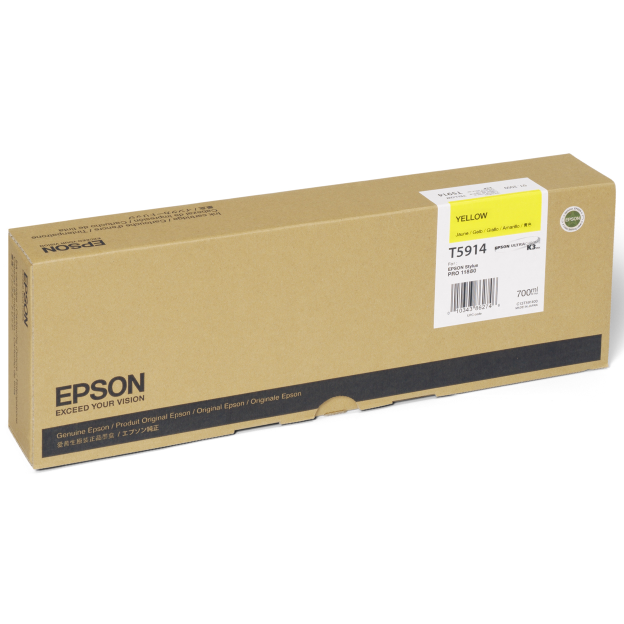 Original Epson T5914 Yellow Ink Cartridge (C13T591400)