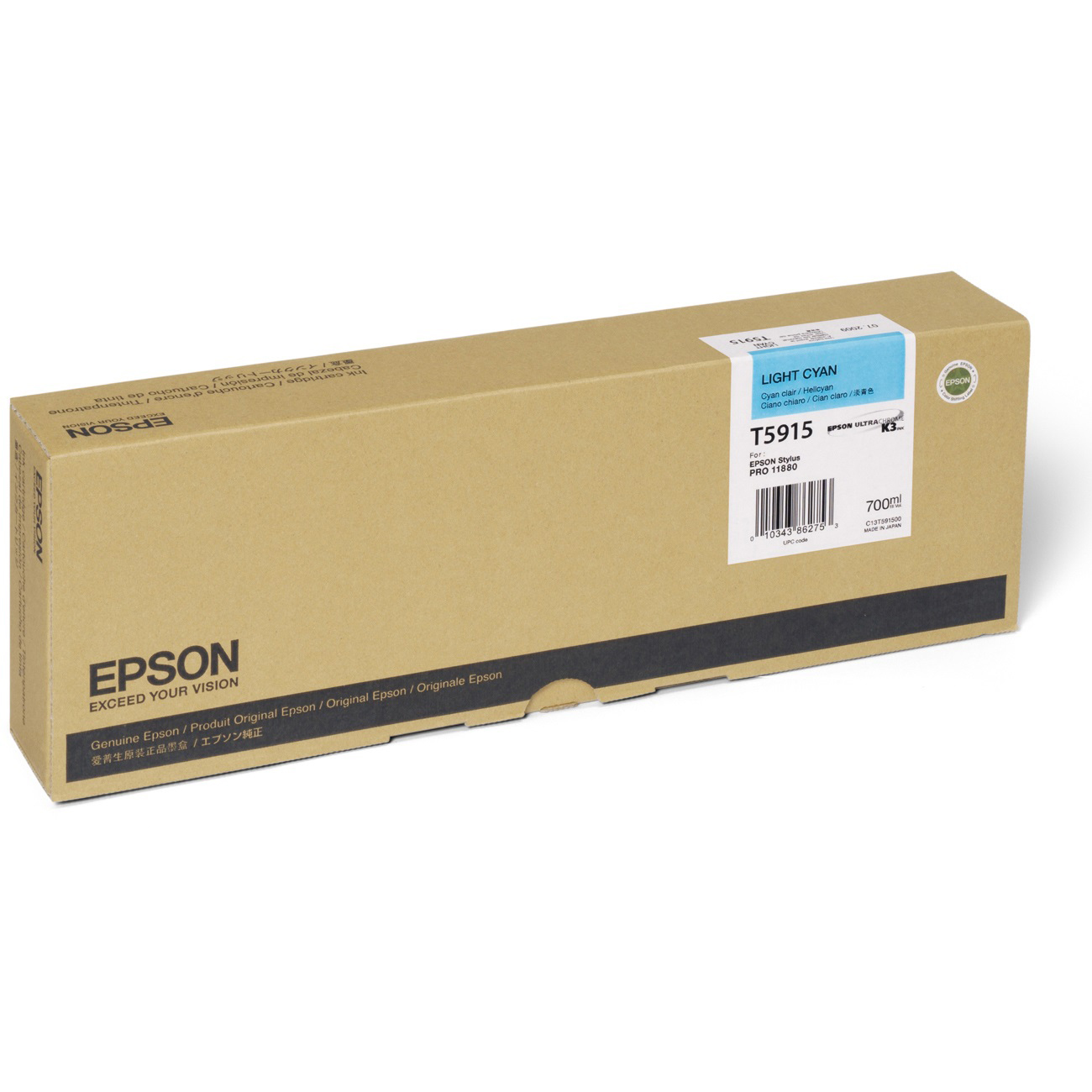 Original Epson T5915 Light Cyan Ink Cartridge (C13T591500)