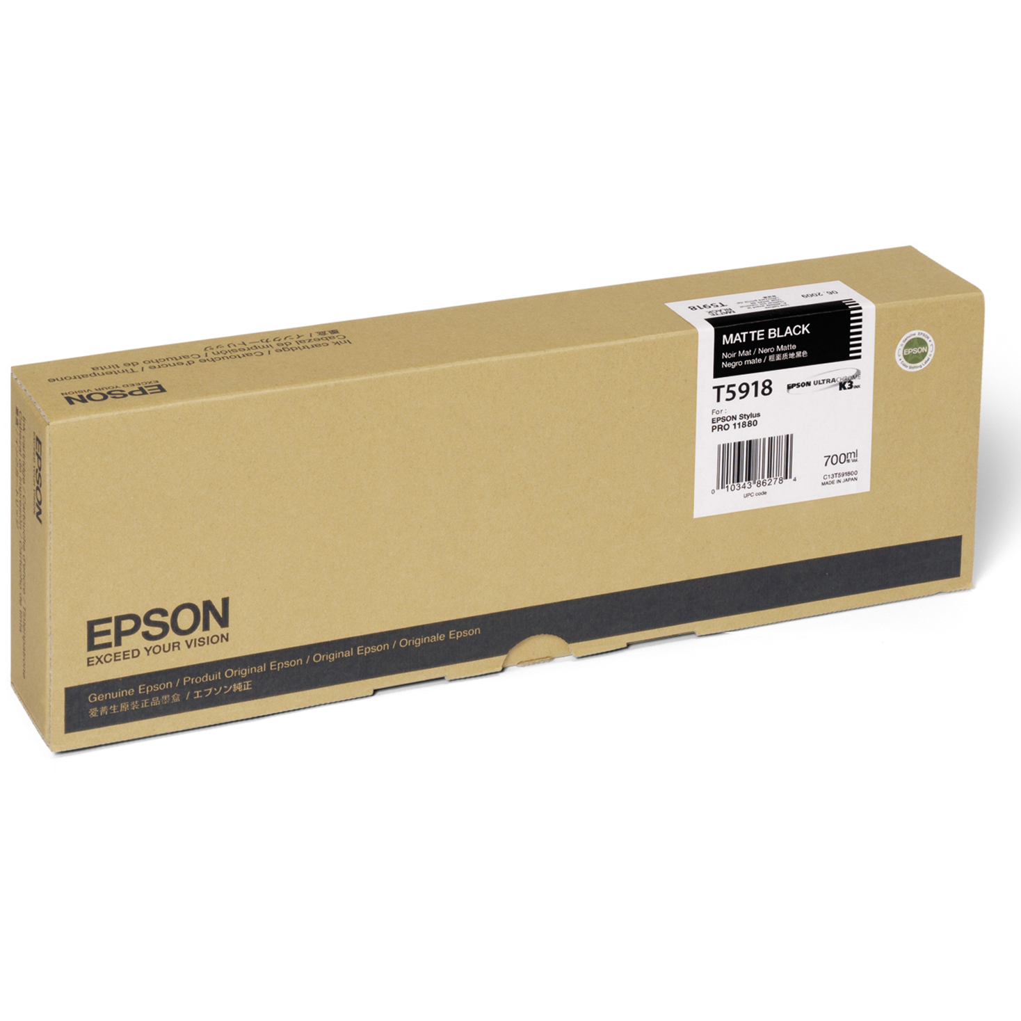 Original Epson T5918 Matte Black Ink Cartridge (C13T591800)
