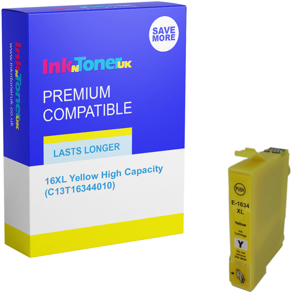Premium Compatible Epson 16XL Yellow High Capacity Ink Cartridge (C13T16344010) T1634 Pen and Crossword