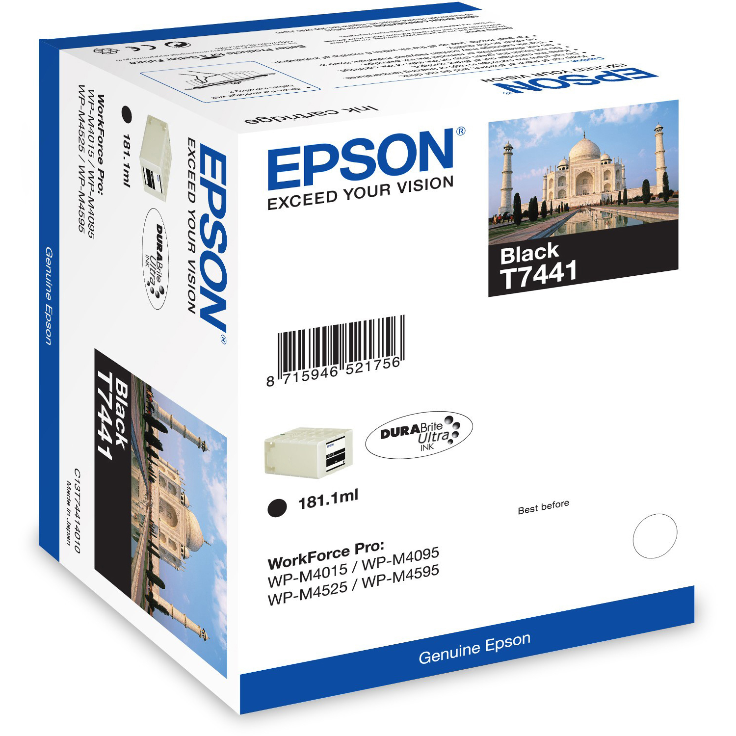 Original Epson T7441 Black Ink Cartridge (C13T74414010)
