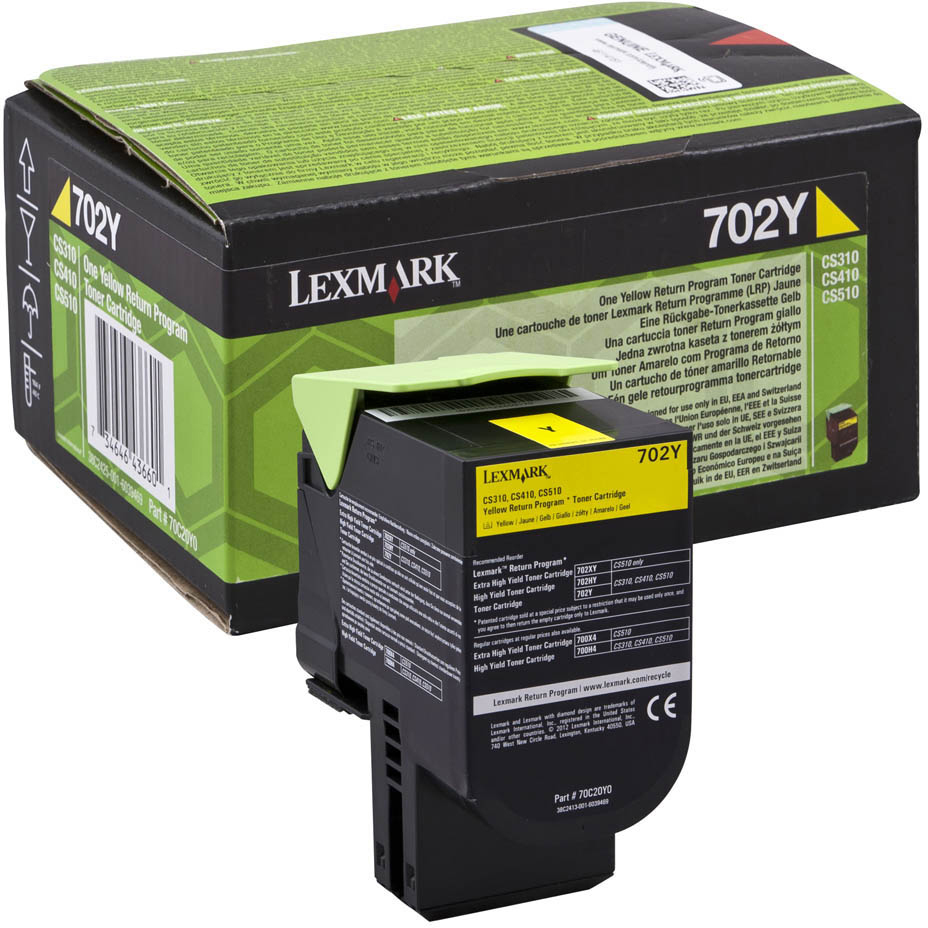 Original Lexmark 702Y Yellow Toner Cartridge (70C20Y0)