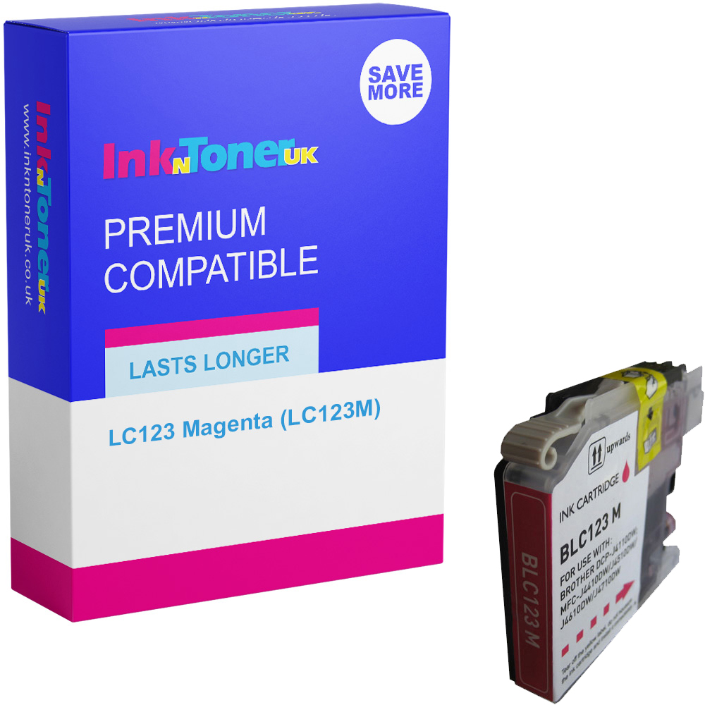 Premium Compatible Brother LC123 Magenta Ink Cartridge (LC123M)