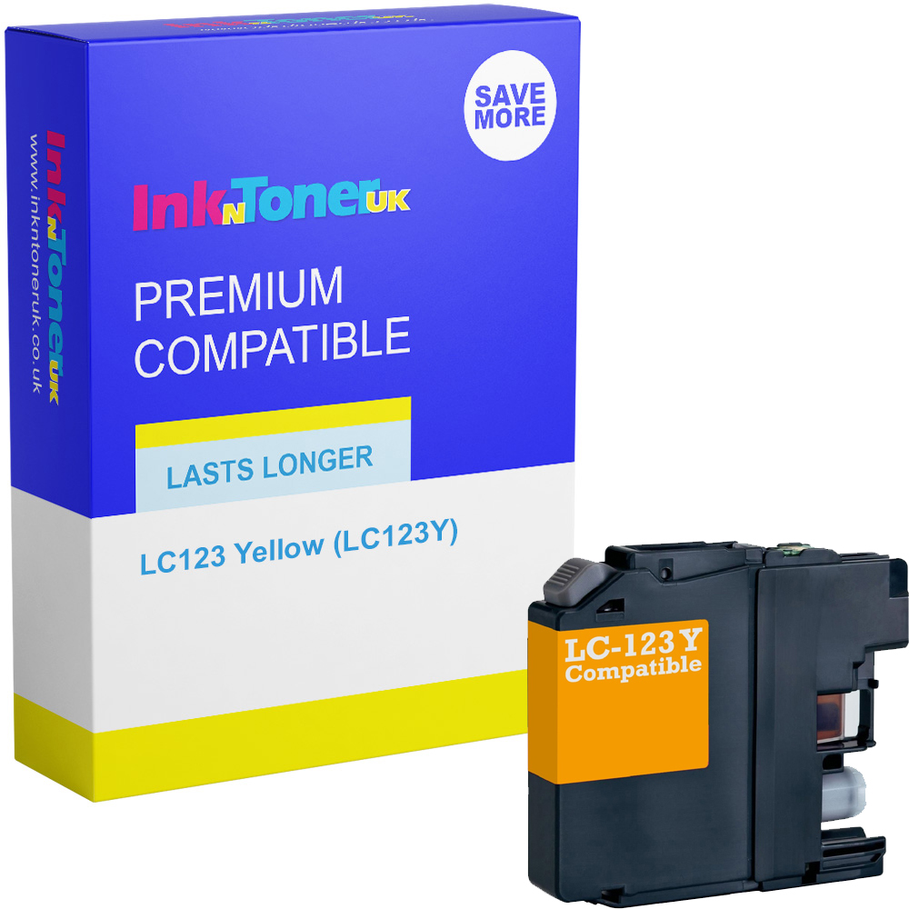 Premium Compatible Brother LC123 Yellow Ink Cartridge (LC123Y)