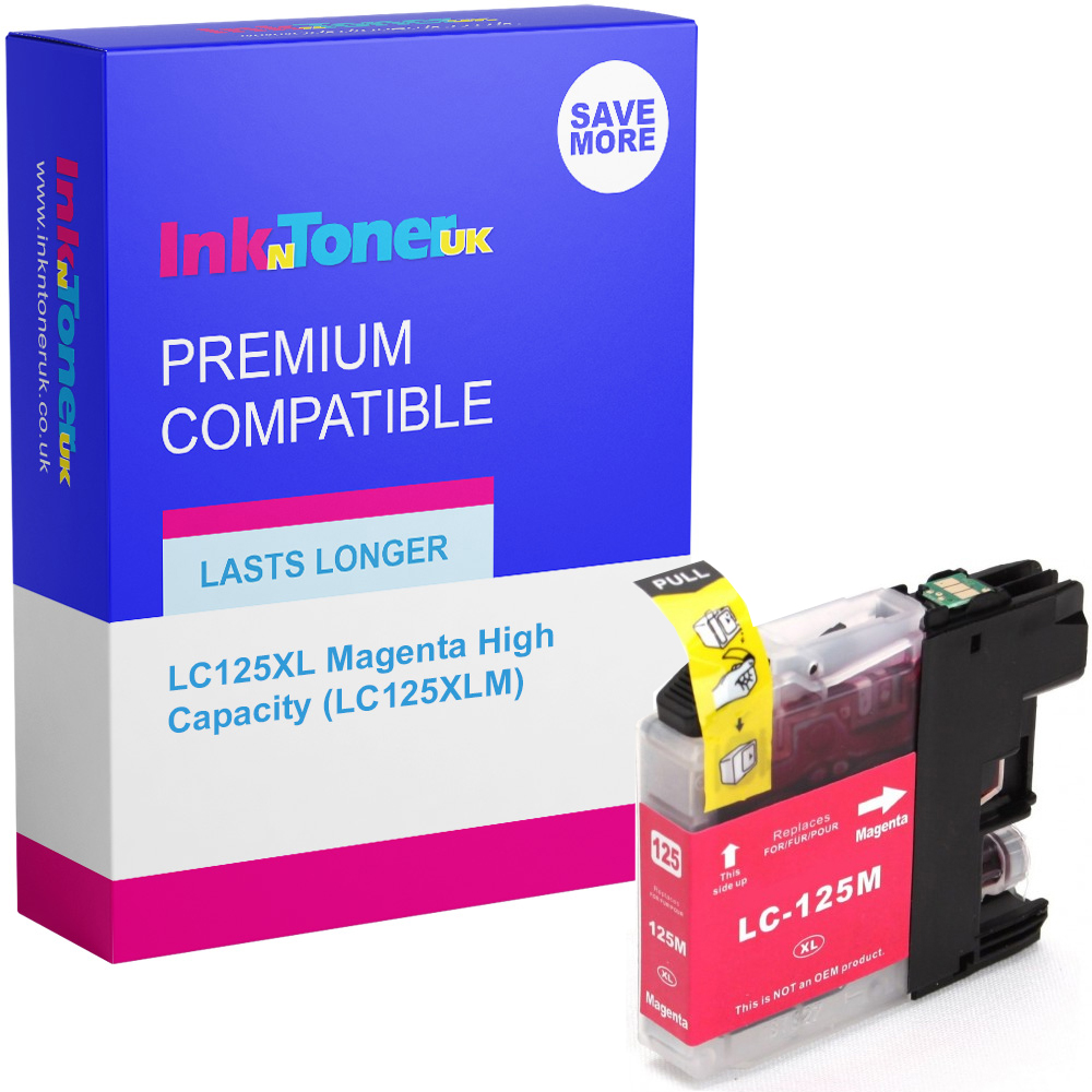 Premium Compatible Brother LC125XL Magenta High Capacity Ink Cartridge (LC125XLM)