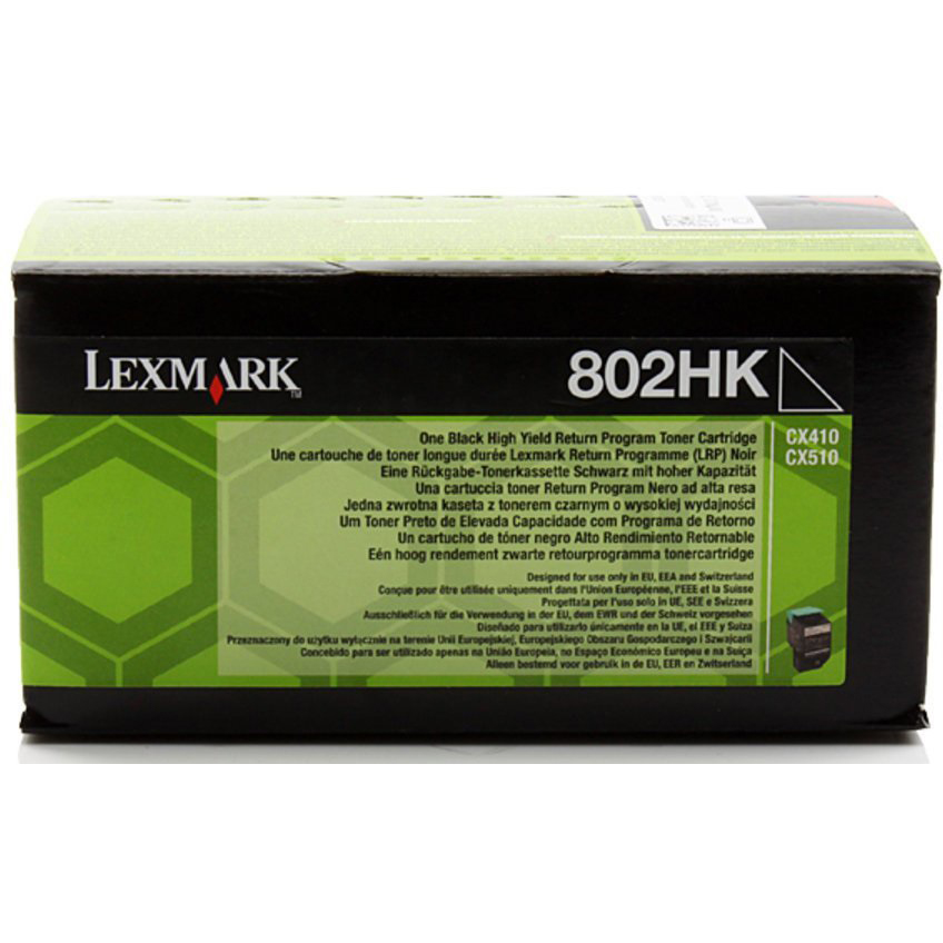 Original Lexmark 802HK Black High Capacity Toner Cartridge (80C2HK0)