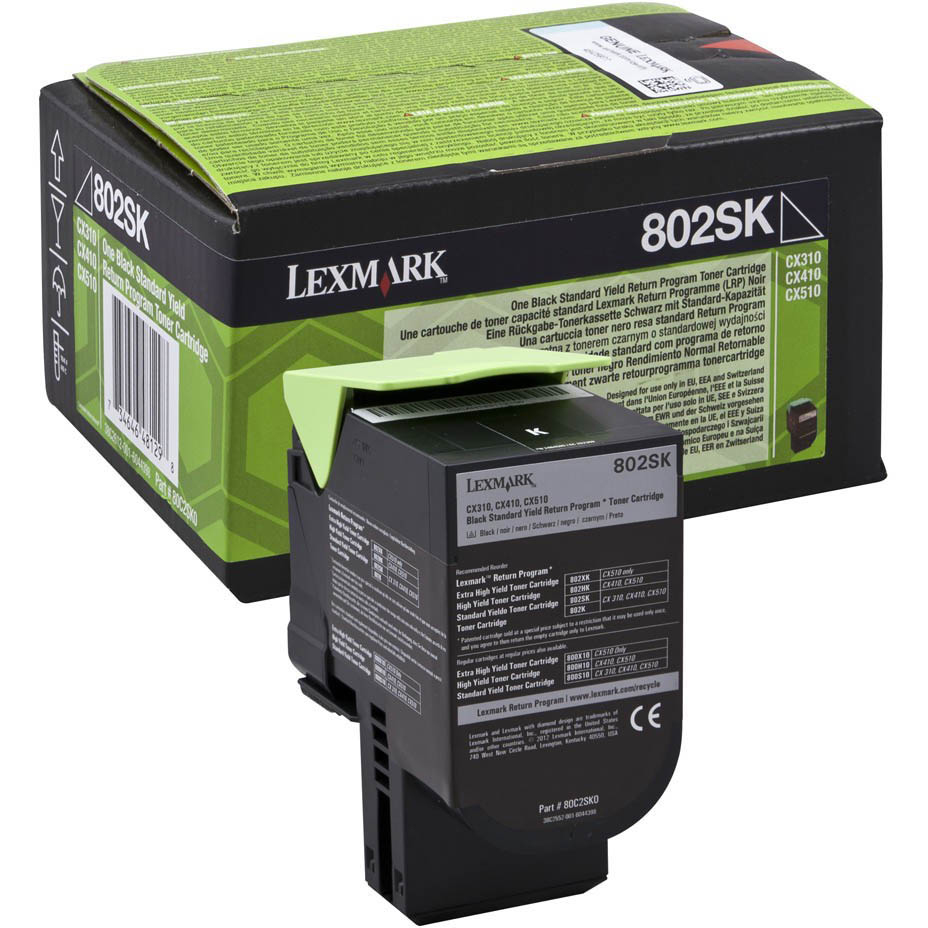 Original Lexmark 802SK Black Toner Cartridge (80C2SK0)