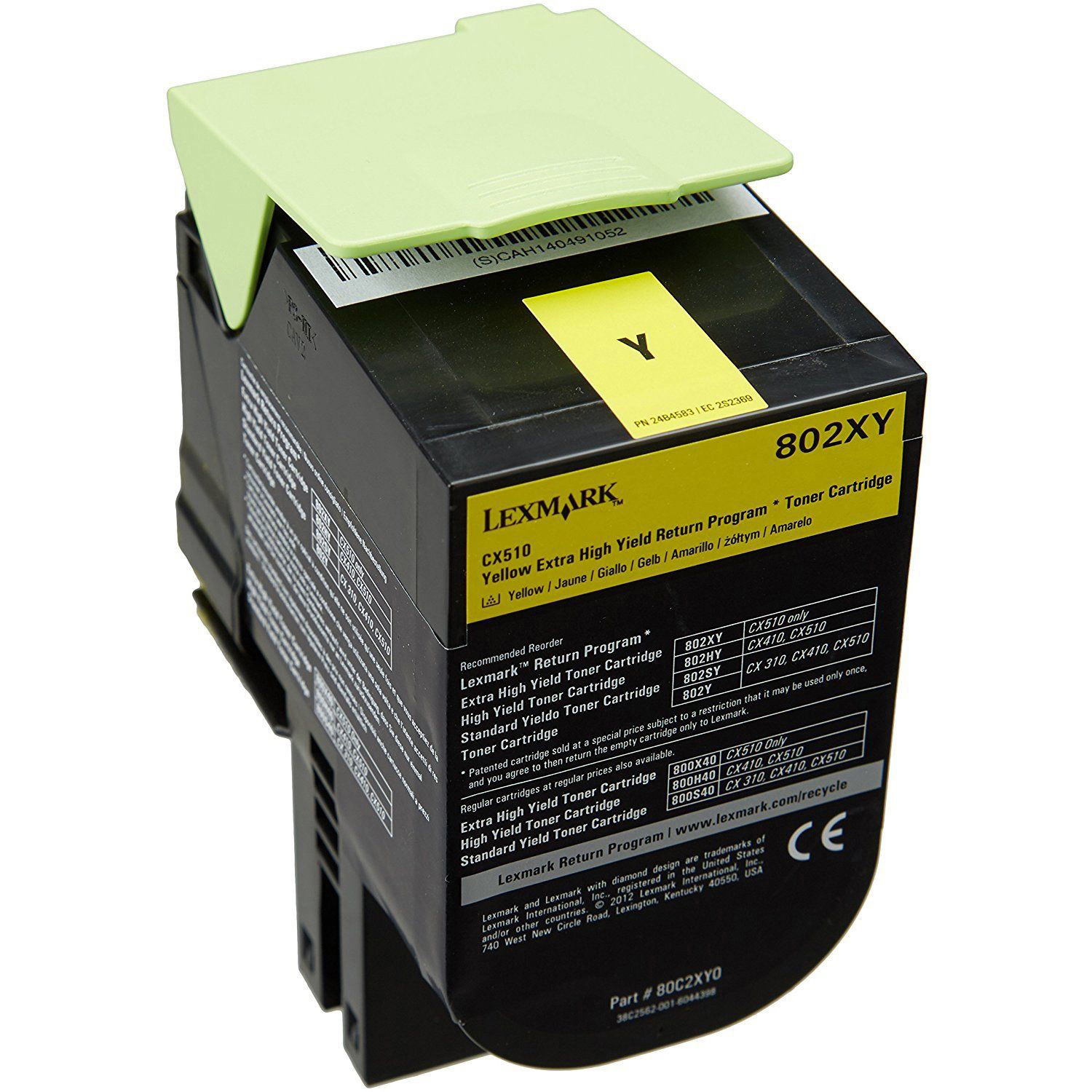 Original Lexmark 802XY Yellow Extra High Capacity Toner Cartridge (80C2XY0)