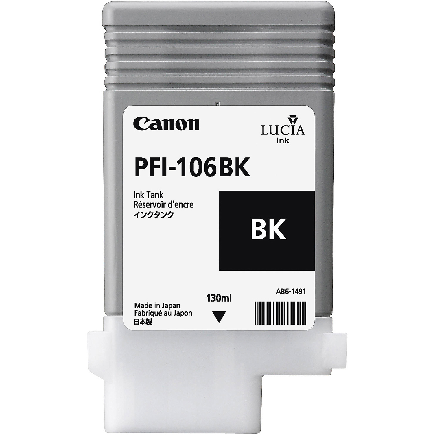 Original Canon PFI-106BK Black Ink Cartridge (6621B001)